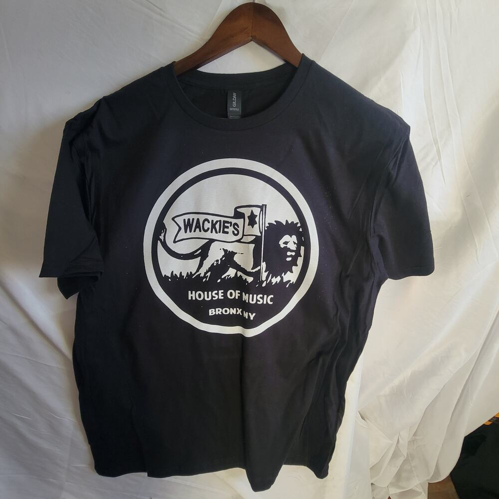 Wackies records reggae dub  t shirt size   large black
